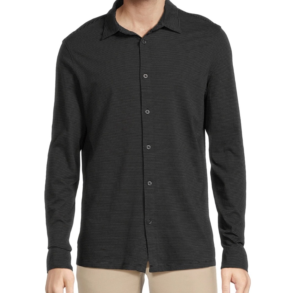 NEW George Men’s Knit Button Down Shirt with Long Sleeves, 3XL